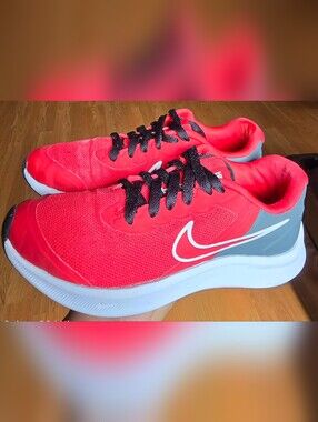 Sz 3.5Y Big Kids NIKE STAR RUNNER 3 GS 'University Red' Athletic Shoes